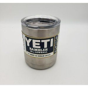 Yeti Rambler Lowball, Silver, 10 ounce, NWT